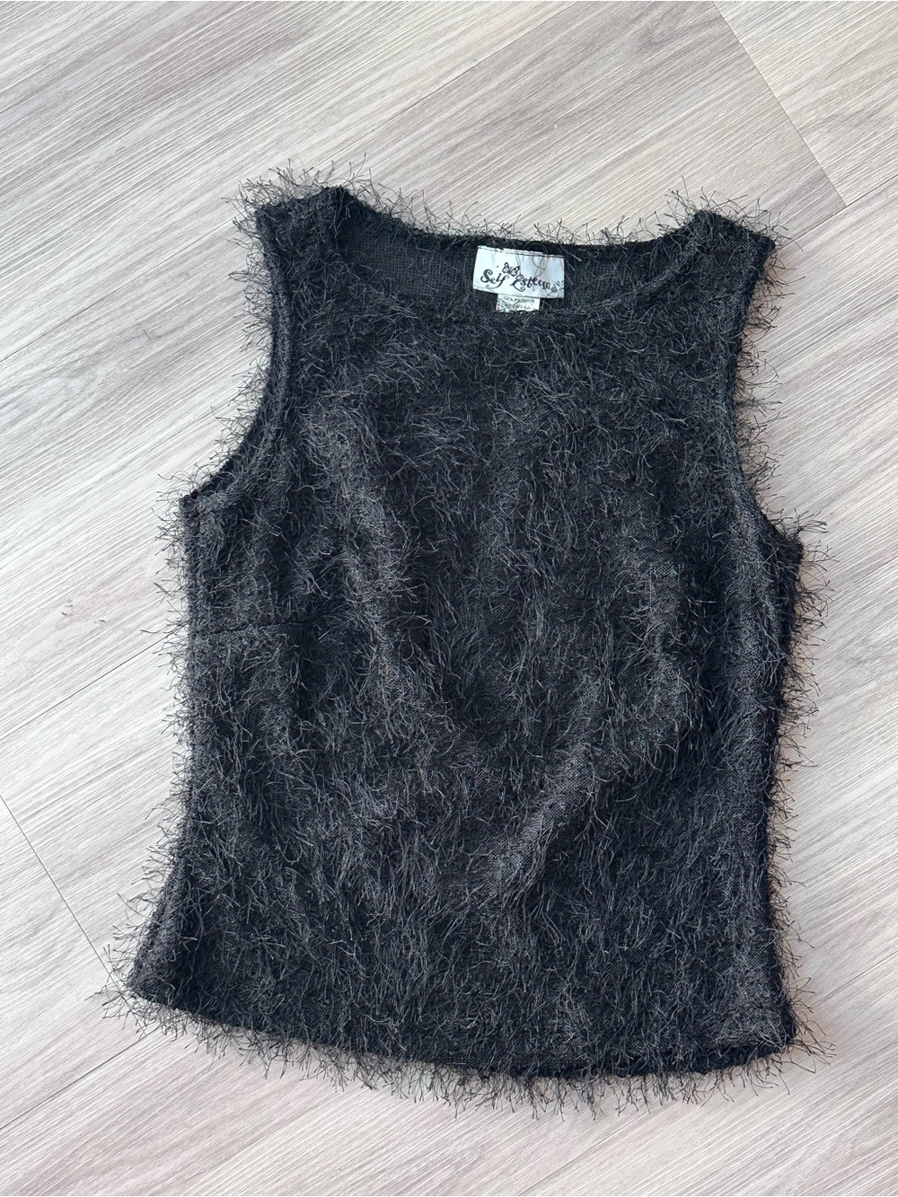 90’s fuzzy square neck tank top